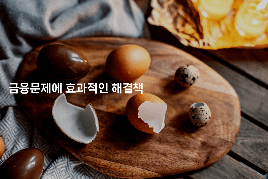 금융문제에 효과적인 해결책-여행낭만