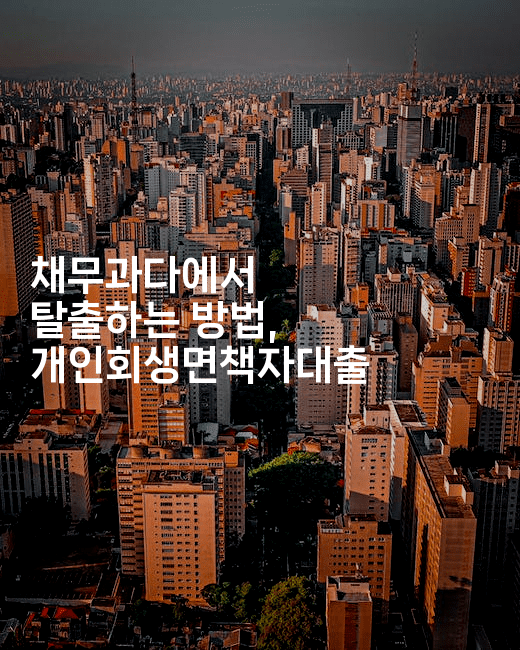 채무과다에서 탈출하는 방법, 개인회생면책자대출-여행낭만